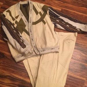 Leather and Sweater Men Set